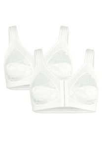 lot de 2 soutiens-gorge Harmony avec bas des bonnets opaque, Blanc, taille 115 C