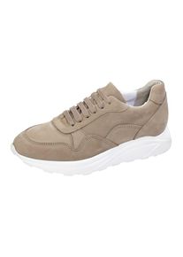 sneakers à plateau Studio W en cuir nubuck haut de gamme, Beige, taille 37, largeur G