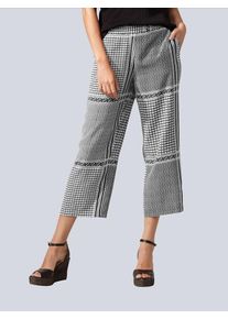 pantalon Alba Moda à motif graphique, Noir, taille 38