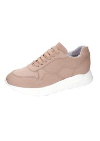 sneakers à plateau Studio W en cuir nubuck haut de gamme, Rose, taille 40, largeur G
