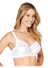 Miss Mary Of Sweden soutien-gorge à armatures Miss Mary richement brodé sur le haut des bonnets et à l'entre-bonnets, Blanc, taille 115 D