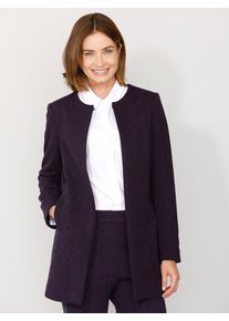 blazer long Paola à motif jacquard, Lilas, taille 42
