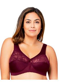 soutien-gorge magic lift Glamorise de coupe spéciale grandes tailles, avec trousse à cosmétiques offerte, Rouge, taille 115 C