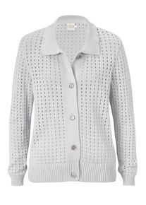 gilet maille REKEN MAAR à motif ajouré, Gris, taille S