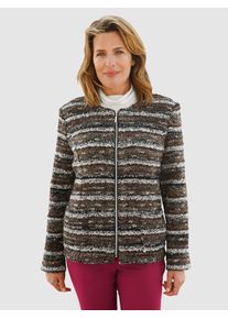 blazer Paola en maille bouclette, Marron, taille 64