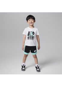 Jordan Galaxy set met shorts van sweatstof voor peuters - Zwart