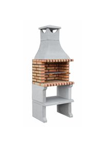 Barbecue préfabriqué à bois et charbon de bois Modèle Napoles xl (Gris, Orange - 415 x 76 x 58 cm) ref : 3610/2 - Movelar