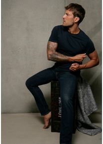 H.I.S. Heren T-shirt in donkerblauw, middelblauw, grijsblauw ,maat S, Witt, 100% Katoen