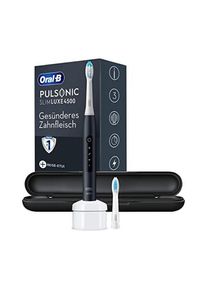 Oral-B Pulsonic slim luxe 4500 black sonická zubná kefka + náhradná hlavica + puzdro set