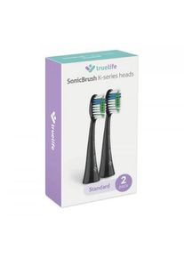 TRUELIFE Sonicbrush K-series heads standard black náhradné hlavice pre sonickú zubnú kefku 2 ks