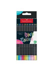 Faber-Castell Black Edition Buntstifte 12er Set Neon + Pastell