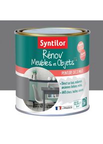 Peinture meuble et boiserie Rénov' gris urbain mat 0.5 l - Syntilor