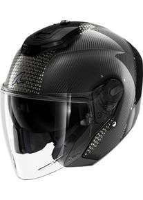 SHARK RS Jet Carbon Ikonik, jethelm , kleur: zwart/zilver , maat: XS