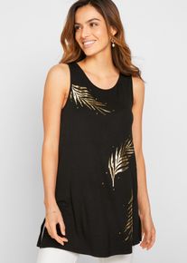 bonprix Női Hosszú top, fekete, 52/54