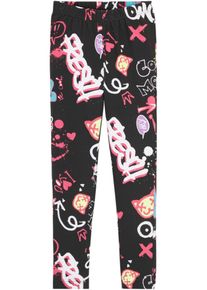 bonprix Legginsy dziewczęce czarny 164/170
