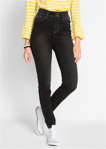 Jean slim taille haute super stretch - noir - taille 40 avec coton - bonprix