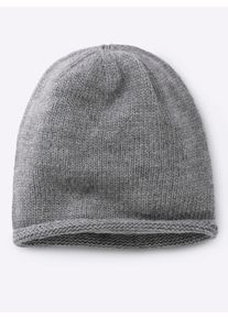 Heine Dames Muts in grijs ,maat 0, Witt, 80% Polyacryl, 10% Alpaca, 10% Wol