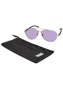 Urban Classics Heren Zonnebril lavendel / zwart / zilver One Size