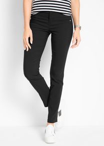 bonprix Femei Pantaloni din bengalină, drepți, cu stretch, negru, 36