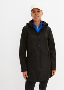 bonprix Hydrofobowa parka softshellowa, czarny, 48