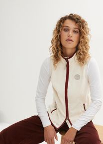 Fleeceliivi kontrastitereellä, beige, 40/42, bonprix