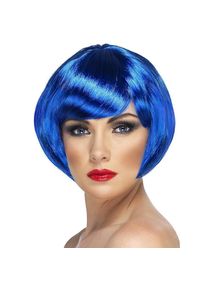maskworld Bubikopf Perücke blau