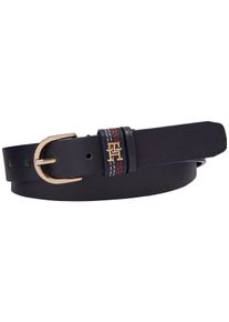 Tommy Hilfiger Ledergürtel »Essential Effortless Corp 2.5 cm«, Stickerei in Tommy Hilfiger Logofarben