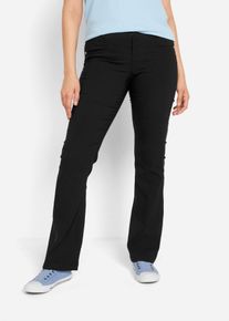 Stretch broek van bengaline bootcut - zwart - maat 48 - Bengalin,viscose - bonprix