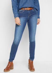 Skinny-Jeans Mid Waist Stretch, blau, Gr&ouml;&szlig;e 52, mit Baumwolle, bonprix