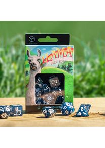 Set di Dadi RPG Llama Glitter 7 pezzi