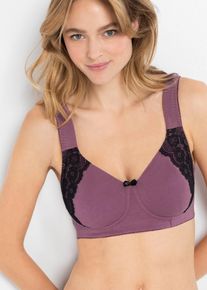 bonprix Biustonosz minimizer bez fiszbin&oacute;w, z bawełny organicznej (2 szt.), czarny, 80