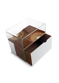 Bifronte + Cestone Nightstand Table de nuit Casamania Horm Natural/Blanc