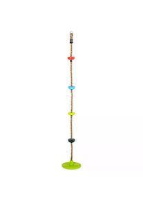 HOMCOM Multicolor Kid Climbing Rope Disc Swings Seat Set with Platforms Outdoor Toys Playset for Playground Backyard | Aosom Ireland