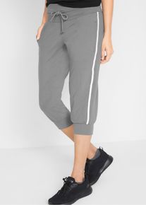 bonprix Spodnie sportowe 3/4 z bawełny (2 pary) czarny 56/58