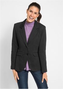 Muotoonommeltu jerseybleiseri puuvillaa, musta, 38, 100% puuvilla, bonprix