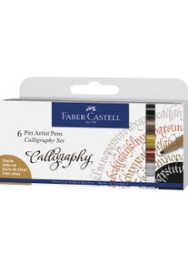 Faber-Castell - India ink Pitt Artist Pen Calligraphy (6 pcs) (167506)