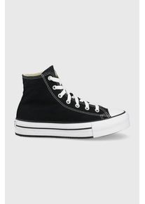 Converse tenisi Chuck Taylor All Star Eva Lift femei, culoarea negru