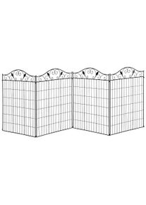Outsunny Garden Decorative Fence 4 Panels 44in x 12ft Metal Wire Landscape Border Edging | Aosom Ireland