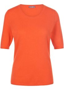 Rundhals-Pullover aus Schurwolle und Kaschmir include orange