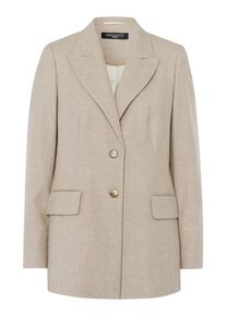 Fadenmeister Berlin - Lange blazer, beige, Maat 36, synthetische vezel