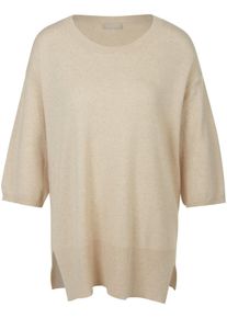 Rundhals-Pullover aus 100% Kaschmir include beige