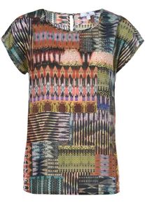 Peter Hahn - Shirtblouse van 100% katoen met dessin, oranje, Maat 36, katoen