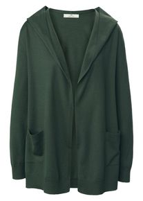 Peter Hahn - Vest van 100% scheerwol met lange mouwen, groen, Maat 36, scheerwol