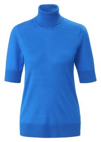 Peter Hahn - Coltrui van 100% scheerwol met korte mouwen, blauw, Maat 36, scheerwol