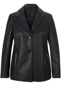Emilia Lay - Blazer van imitatieleer, zwart, Maat 40, synthetische vezel
