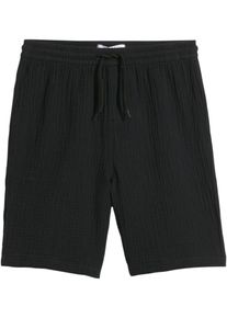 Lapset Lasten bermuda-shortsit musliinikankaasta, musta, 104/110, 100% puuvilla, bonprix