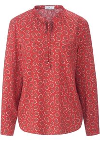 Peter Hahn - Blouse met ­lange mou­wen, rood, Maat 36, viscose