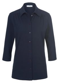 Peter Hahn - Jersey blouse met 3/4-mouwen, blauw, Maat 36, viscose