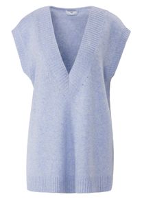 Peter Hahn - Slip-over van 100% scheerwol, blauw, Maat 36, scheerwol