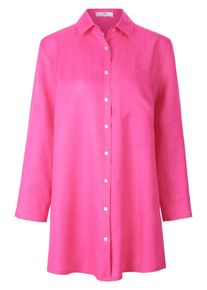 Peter Hahn - Lange blouse van 100% linnen, pink, Maat 36, linnen